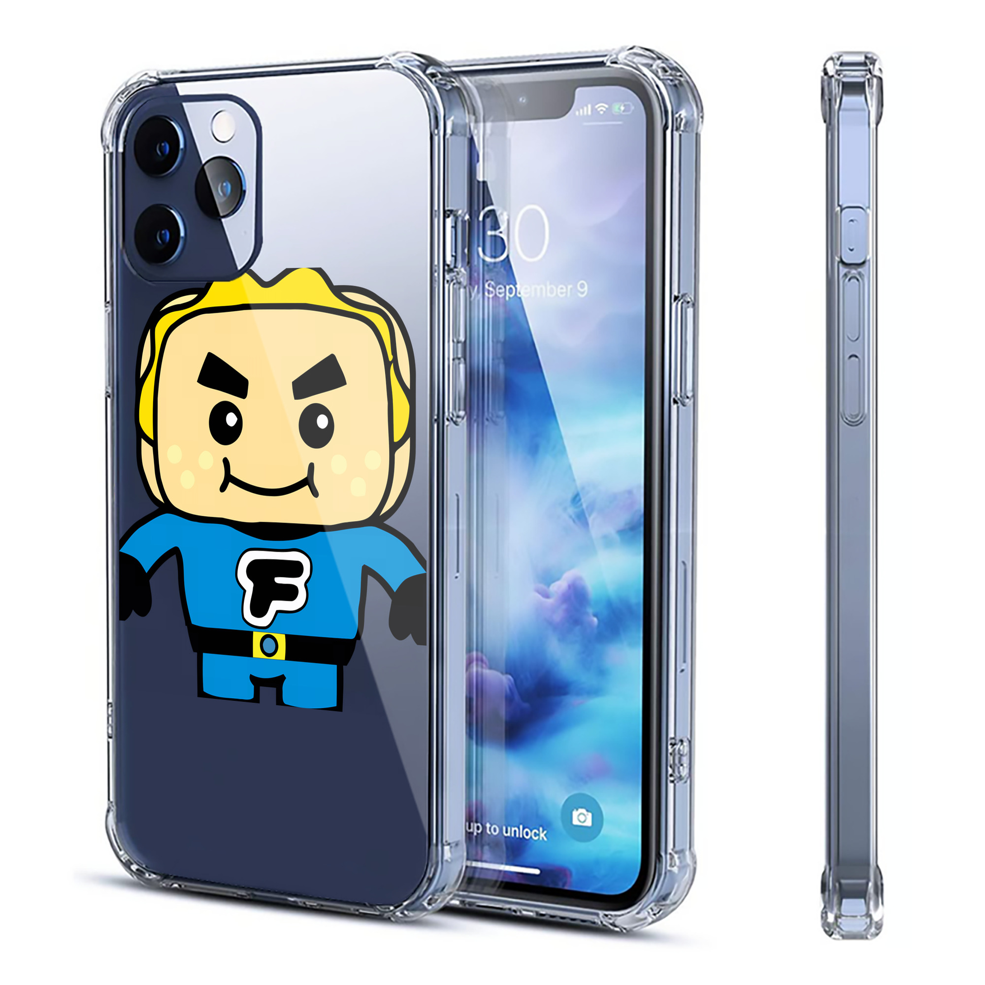 （画像用） アンパンマン Anpanman 【iPhone 12シリーズ対応】透明スマホケース（クリアソフトケース）